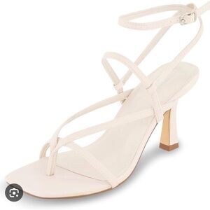 Elegant White Strappy Heels